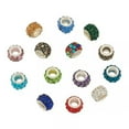 thumbnail image 3 of GKNET 100pcs Rhinestone European Beads Large Hole Polymer Clay Spacer Bead 10~12mm-Crystal AB, 3 of 6
