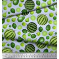 thumbnail image 2 of Soimoi Polyester Crepe Fabric Pear,Lemon & Watermelon Fruits Print Sewing Fabric Yard 52 Inch Wide, 2 of 3