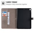thumbnail image 2 of Dteck Flower Patterned Case For iPad 10.2-inch 9th Generation 2021/iPad 8th/7th Gen 10.2"/Air 3rd Generation 10.5 inch (2019),Magnetic Leather Card Holder Wallet Kickstand Protective Cover,Gray, 2 of 5