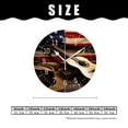 thumbnail image 2 of 14 Inch Wall Clock Battery Operated Silent Clock Decorative for Office, Kitchen, Outdoor, Living Room，Music Guitar American Flag Lovely, 2 of 4
