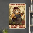 thumbnail image 2 of Placa Metal Vintage Pintura Hierro Rectangular Gato Arte Pared Bar para El 20x30cm, 2 of 9