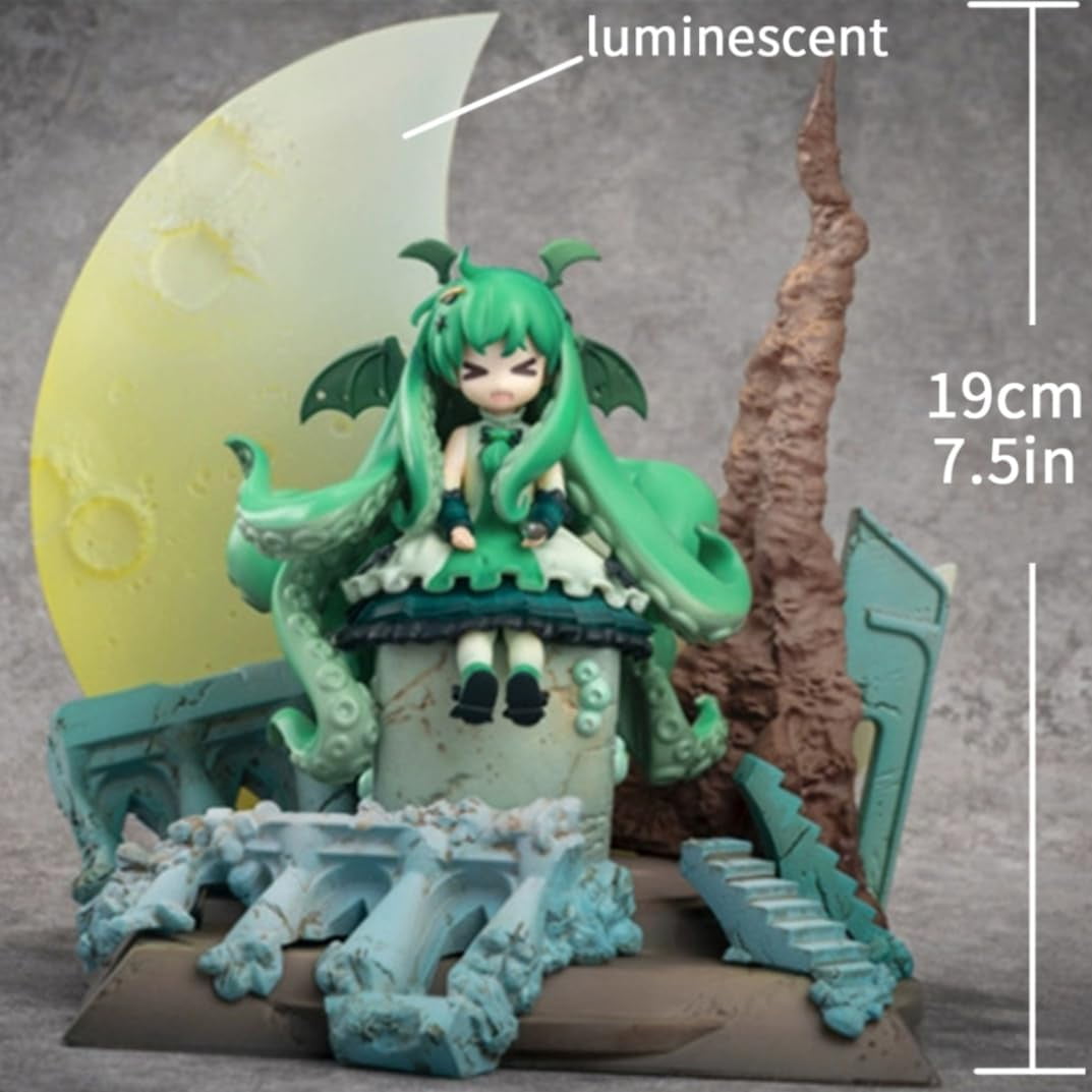 New Luminescence Cthulhu Roo lee ah (cute Ver) Character Anime Model Statue Action Figures Desktop Ornament Popular Decorations Fan Souvenirs Creative Gift Collectable