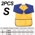 thumbnail image 2 of Niños arte Smock manga larga pintura Delantales con elástico apretado puños impermeable y repelente de pintura, amarillo, S, 2 of 5