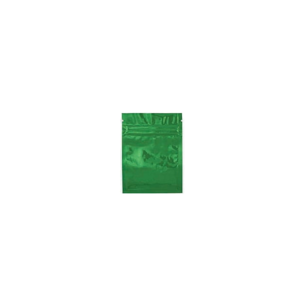 Monstrate Paquete de 100 piezas Bolsa de papel de aluminio Bolsas de paquete Ziplock Bolsa de sujeción Verde 7.5x10cm Type2 NO2 Monstrate HA060121-44