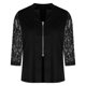 thumbnail image 3 of Chaquetas y abrigos casuales sin capucha de manga larga para mujer, traje pequeño versátil de color sólido con encaje, camisa ahuecada, chaqueta casual de manga larga, top de poliéster para mujer, 3 of 5