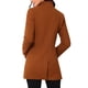 thumbnail image 3 of Abrigo de mujer Inspire Chic de longitud media, con cuello alto, de un solo botón, abrigo de invierno, color marrón claro y rojo, talla M, 3 of 6
