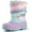 Purple Rainbow, variant on Kushyshoo Girls Snow Boots with Faux Fur Lining Purple Rainbow Warm Winter Shoes for Kids Size 1