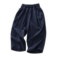 thumbnail image 6 of Ruyang Girls Wide Leg Pants Flowy Loose Fit Palazzo Pants for Kids Elastic High Waist Baggy Trouser Lightweight Casual Beach Bottoms, 6 of 7