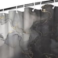 thumbnail image 3 of Black Gray Gold Marble Pattern Shower Curtain 36"x72" ,Bathroom Decorative Shower Curtains Set with 12 Hooks,Modern Waterproof Washable Shower Curtain, 3 of 6