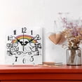 thumbnail image 2 of Gost Skeleton Rainbow Wall Clock Decorative Square Silent Non-Ticking Operated Clocks Aesthetic for Bedroom Living Room, 2 of 8