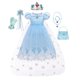 thumbnail image 1 of 2022 nuevo vestido de princesa Elsa de Frozen para niñas, disfraz de Cosplay, Vestidos de malla para niños, ropa, bata, fiesta de cumpleaños de Halloween, Vestidos 7-8T (etiqueta 140) Gao Jinjia LED, 1 of 2