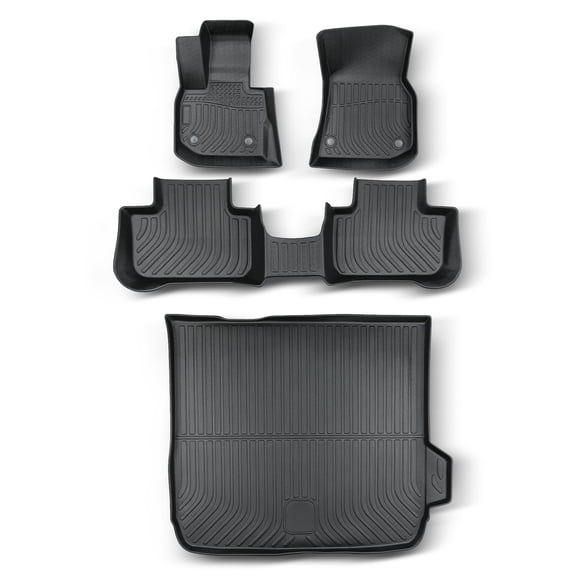 Findmall TPE Floor Mats Liners and Trunk Cargo Liner Black replacement For BMW X3 2018-2024 Waterproof