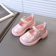 thumbnail image 2 of GiLiling Girls Dress Shoes Mary Jane Flats, Star Print PU Leather Shoes with Pearl Strap, Low Block Heel Princess Footwear for Party and Daily Wear (Red, 12-18 Months), 2 of 8