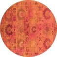 thumbnail image 1 of Ahgly Company Indoor Round Oriental Orange Industrial Area Rugs, 5' Round, 1 of 4