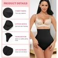 thumbnail image 3 of MANIFIQUE Tummy Control Thong Shapewear for Women High Waist Shaping Underwear Seamless Body Shaper Panties Girdle, 3 of 6
