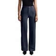 thumbnail image 1 of Women's Elastic Button Knit Wide Leg Loose Fit Casual Pants - Comfortable, Versatile & Machine Washable, 1 of 4