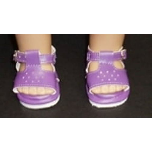 Purple Open Toe Shoes fits Bitty Baby