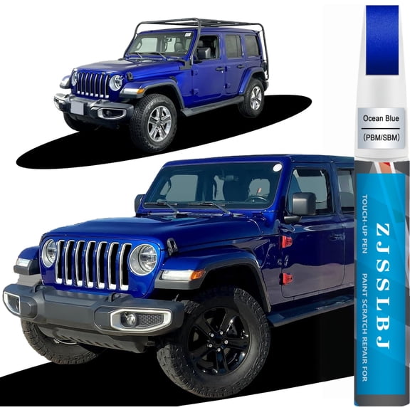 PBM/SBM Ocean Blue Touch Up Paint Compatible with JeepExact Match 2 in 1 Touch up Paint for Chips and Nicks Repair