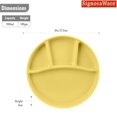 thumbnail image 2 of Platos llanos de plástico Signoraware sin BPA | Platos con compartimentos | Duraderos | Ideales para servir el almuerzo y la cena en casa, la oficina, picnics y actividades al aire libre (900 ml x 3 |, 2 of 2