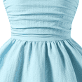 thumbnail image 2 of Girls Summer Dress Off Shoulder Flutter Sleeve Midi Swing Dresses (Light Blue 8 Years), 2 of 8