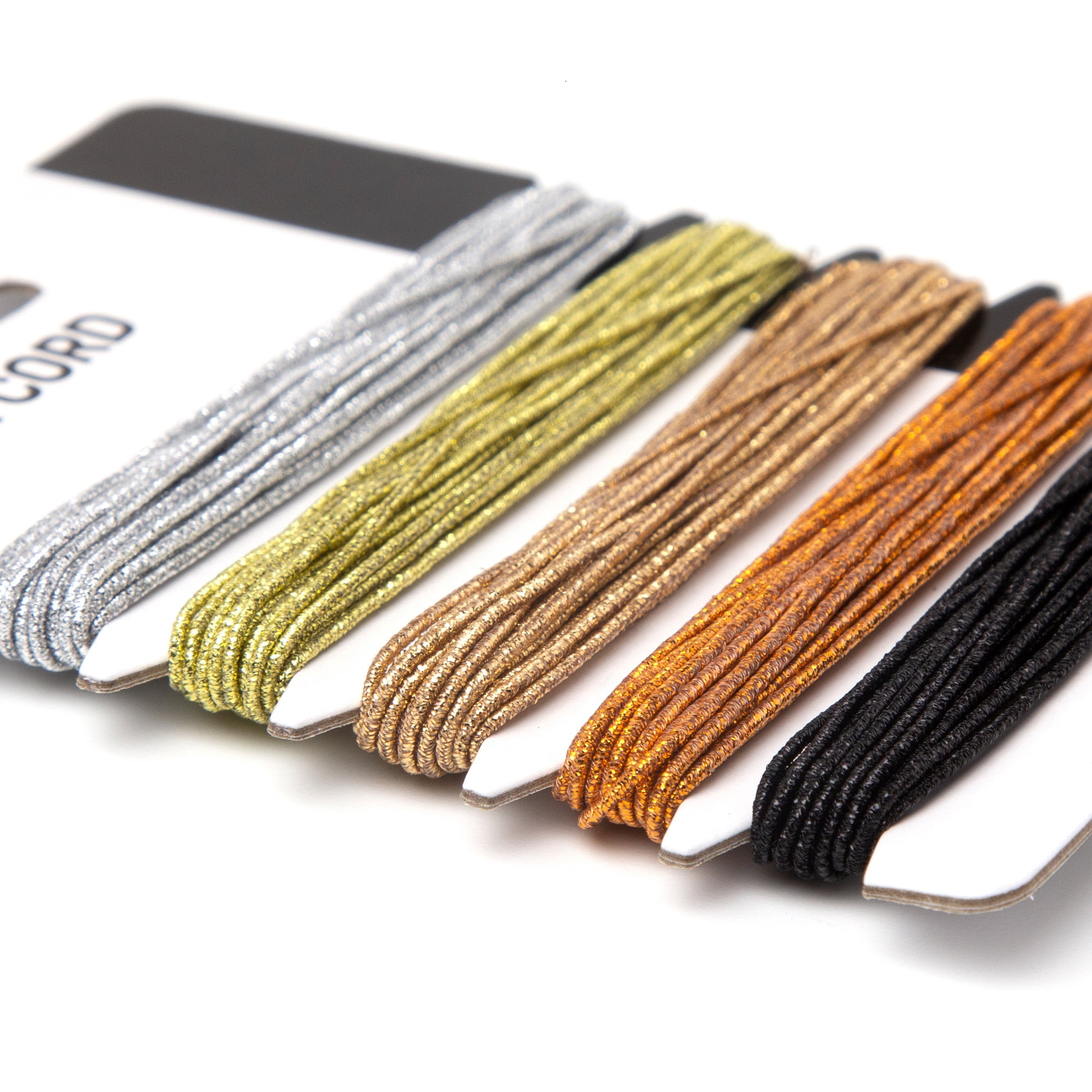 (6 pack) Cousin DIY Metallic Stretch Cord, Gold/Silver, 20 yd, 5 Piece Roll, Synthetic Twine