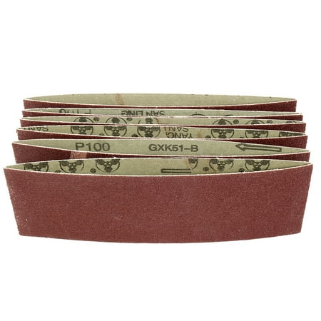

Uxcell 3 x 18 100 Grit Lapped Joint Aluminum Oxide Sanding Belts 6 Pack
