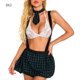 thumbnail image 1 of Mujeres Cosplay Ropa interior Falda Trajes de corbata Uniformes de colegialas, Verde oscuro, XL sidaley XX000060-07, 1 of 7