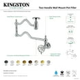 thumbnail image 7 of Kingston Brass KS2107RX Belknap Wall Mount Pot Filler Faucet, Brushed Brass, 7 of 7
