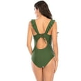 thumbnail image 6 of REORIAFEE Plus Size Bathing Suits for Women Resort Wear Beachwear Two Piece Set Swimwear Beachwear Green L, 6 of 7