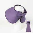 thumbnail image 4 of Women's Wide Brim Visor Hat with Bow Detail Adjustable Velcro Closure for Beach or Outdoor Protection - Purple, 4 of 6