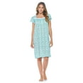 thumbnail image 2 of Casual Nights Women's Short Sleeve Floral And Lace Nightgown, 2 of 5