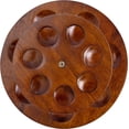 thumbnail image 4 of G3C1064LThe Big Easy Tobacco Accessories Round Pipe Stand, Walnut Finish, Simple, Elegant, Functional, Fits 7 Pipes, 4 of 4