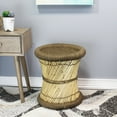 thumbnail image 4 of Natural Geo Tabouret d'Accent Moray (Ensemble de 2) - Tissé à la Main Vert Marine, 4 of 5