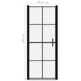 thumbnail image 2 of vidaXL Shower Door Tempered Glass 35.8"x76.8" Black, 2 of 5