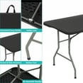 Vebreda 6 ft Plastic Folding Table Portable FoldinHalf Table for