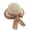 Khaki, variant on Women’s Two Tone Ribbon Double Brim Bow Dome Headwear with Extended Shade Surface for Patio Breaks White