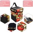 thumbnail image 2 of Fruit Foldable Car Trash Bin with Lid, Leak-proof Mini Trash Can for Car, Hanging Storage Bag Included, 2 of 6