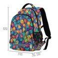 thumbnail image 2 of FORMRS Kids School Backpack Elementary Student Unisex Travel Bookbag with Reflective Stripes, Vibrant Art Leaves Pattern, 2 of 7