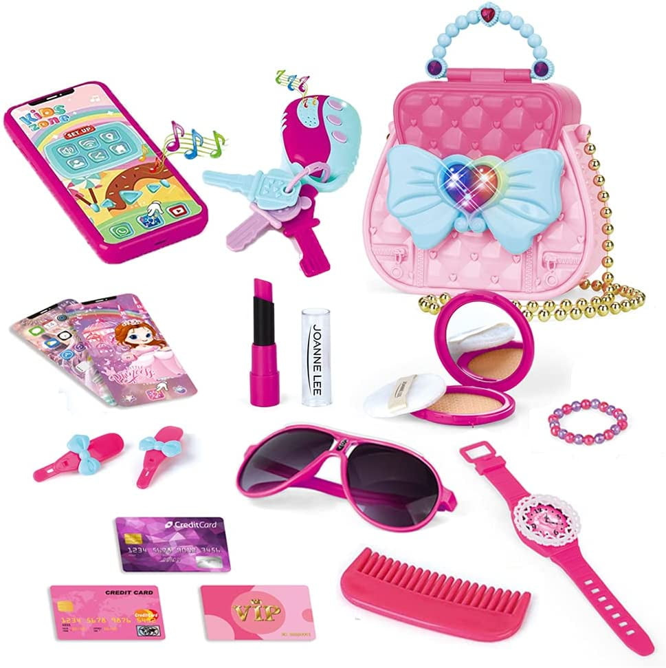 Amazon.com: Purse for Little Girls- Kids Makeup Kit for Girls,Princess Play  Purse Toy with Cosmetics Accessories ,Pretend Play Toys for Girls Birthday  Age 3 4 5 6 7 8 Year Old（Pink） :