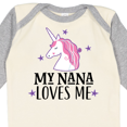 thumbnail image 4 of Inktastic My Nana Loves Me Unicorn Girls Long Sleeve Baby Bodysuit, 4 of 5