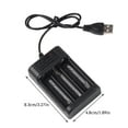 thumbnail image 4 of Methold 1 cargador de batería USB de 3 ranuras cargador de batería Universal portátil recargable AA soporte de estación de carga rápida Adaptadores de corriente, 4 of 6
