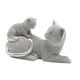thumbnail image 1 of Escultura de gato, adorno de mesa, artesanía, figura decorativa, estatua de animal para Plata, 1 of 9