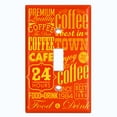 thumbnail image 2 of Metal Light Switch Wall Plate Outlet Cover (Coffee Shop Cafe Restaurant Sign Red Yellow - Single Toggle), 2 of 2