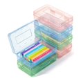 thumbnail image 1 of Mr. Pen- Cajas de lápices transparentes, paquete de 6, organizador de cajas de lápices de plástico con tapa hermética de colores surtidos, 7,9 "x 4,5" x 2,4 ", 1 of 1