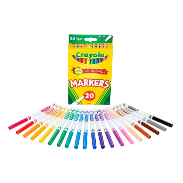 Crayola Count Fine Line Markers, Child 3+ - Walmart.com