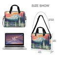 thumbnail image 3 of FORMRS 16" Laptop Bag Carrying Sleeve Case with Handle Travel Shoulder Briefcase, Floral Mountain, 3 of 8