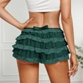 thumbnail image 6 of Afdoent Shorts For Women Fashion Layered Lace Ruffle Sheer Mesh High Waist Elastic Waistband Casual Summer Shorts For Daily Wear And Outings 2026 Beach Vacation Clothes, 6 of 6