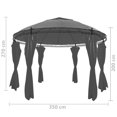 thumbnail image 4 of vidaXL Pavillon avec Rideaux Rond 3,5x2,7 m Anthracite, 4 of 4