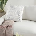 thumbnail image 4 of Mina Victory Sofia Modern Faux Fur Sequins Throw Pillow in White, 4 of 5