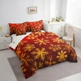 thumbnail image 3 of Manfei Gold Snowflake 7-Piece Bedding Comforter Set,Happy New Year King Bedding Sets,Merry Christmas Bed Sheets For Girl,Microfiber Bedroom Decor Reversible, 3 of 8